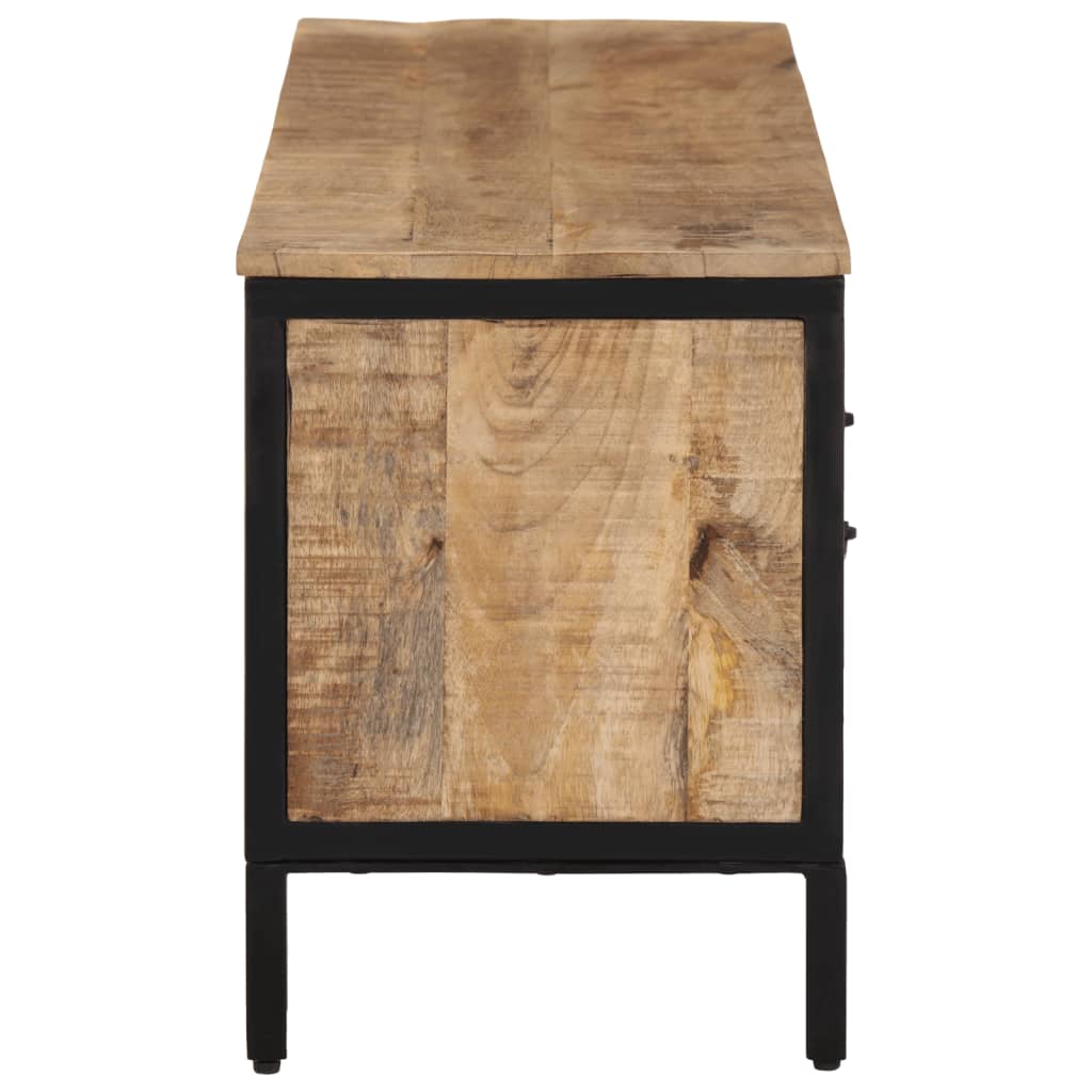 Tv-meubel 110x30x40 cm massief ruw mangohout Cd- & dvd-kasten | Creëer jouw Trendy Thuis | Gratis bezorgd & Retour | Trendy.nl