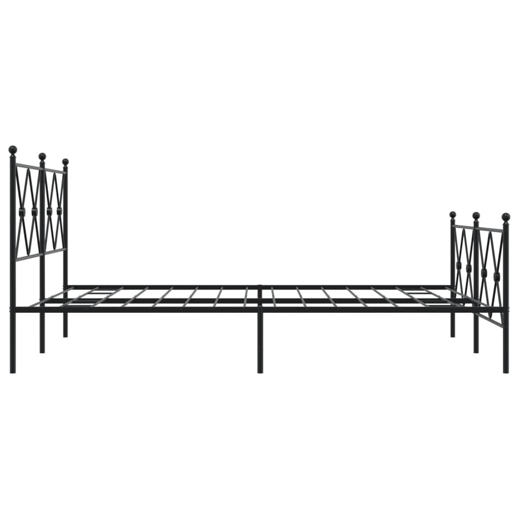 Bedframe met hoofd- en voeteneinde metaal zwart 140x200 cm Bedden & bedframes | Creëer jouw Trendy Thuis | Gratis bezorgd & Retour | Trendy.nl