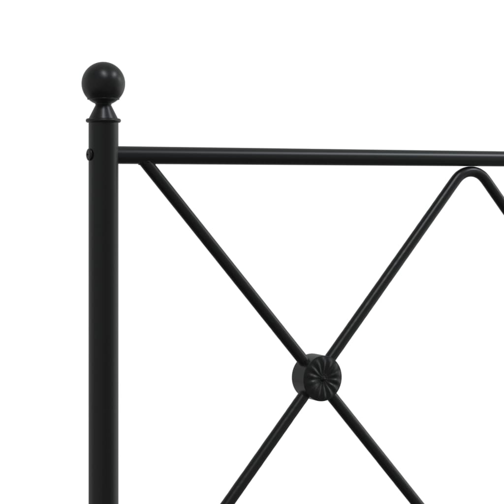 Bedframe met hoofd- en voeteneinde metaal zwart 140x200 cm Bedden & bedframes | Creëer jouw Trendy Thuis | Gratis bezorgd & Retour | Trendy.nl