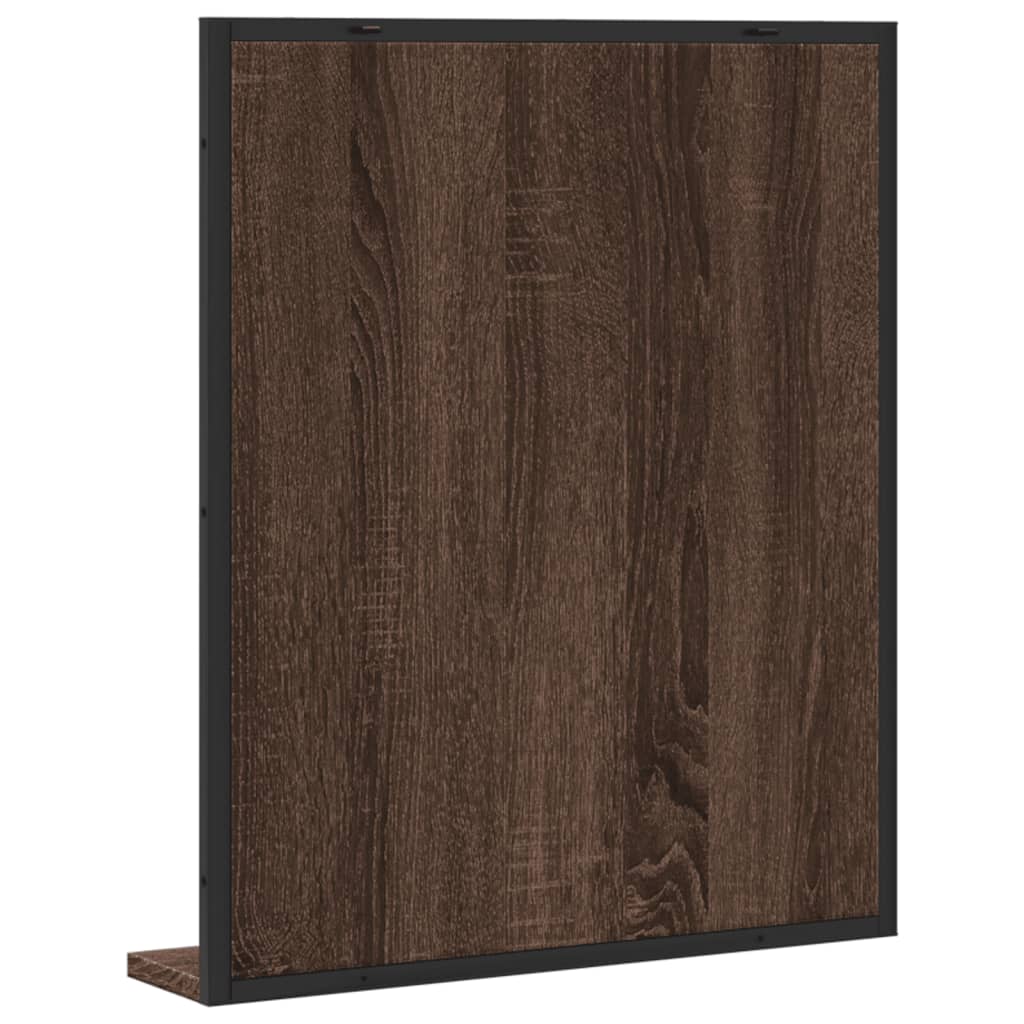 Badkamerspiegel met schap 50x12x60 cm hout bruin eikenkleurig Kaptafels | Creëer jouw Trendy Thuis | Gratis bezorgd & Retour | Trendy.nl