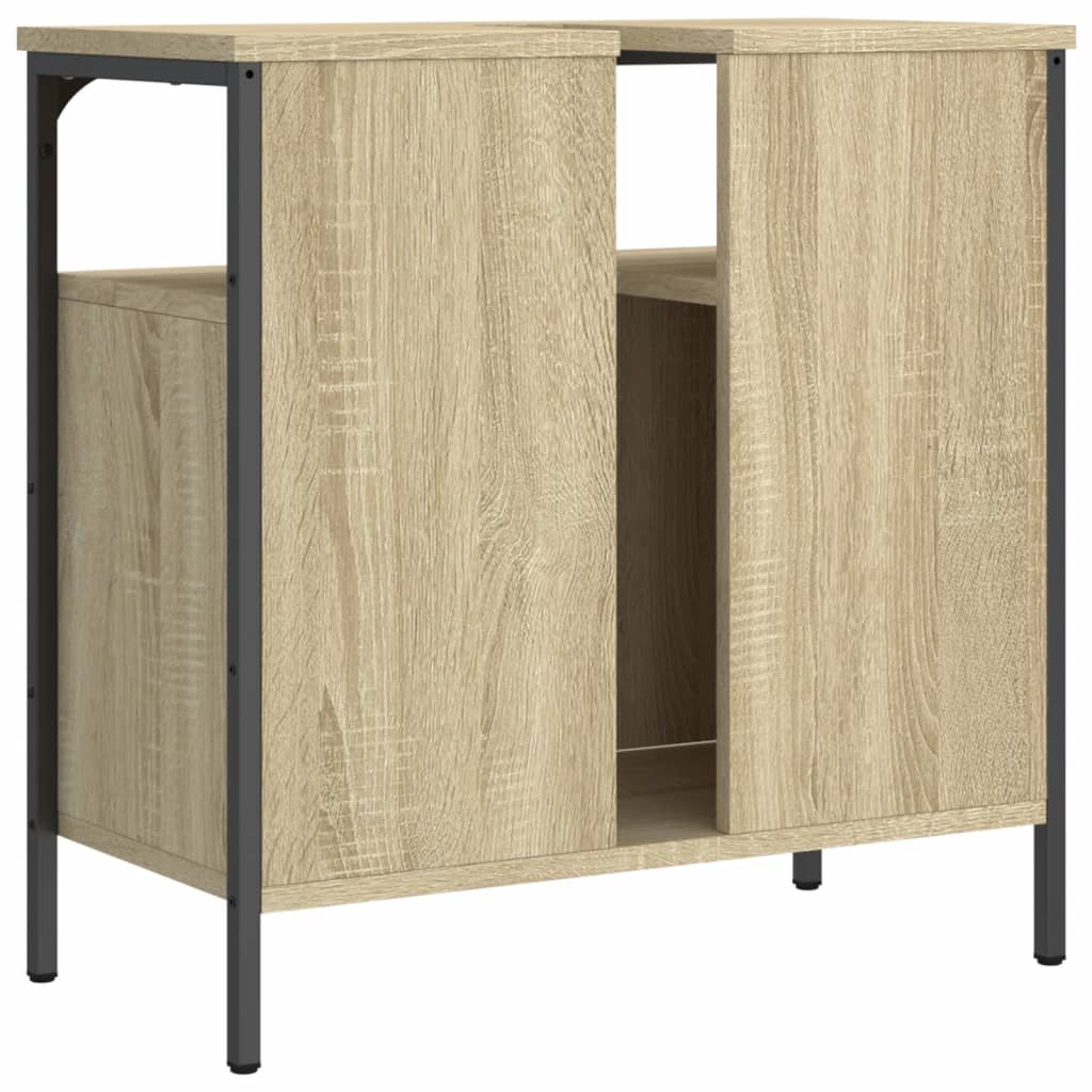 Wastafelkast 60x30x60 cm bewerkt hout sonoma eikenkleurig Kaptafels | Creëer jouw Trendy Thuis | Gratis bezorgd & Retour | Trendy.nl