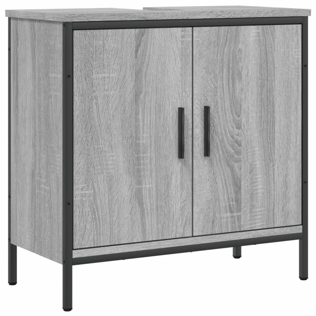 Wastafelkast 60x30x60 cm bewerkt hout grijs sonoma eikenkleurig Kaptafels | Creëer jouw Trendy Thuis | Gratis bezorgd & Retour | Trendy.nl