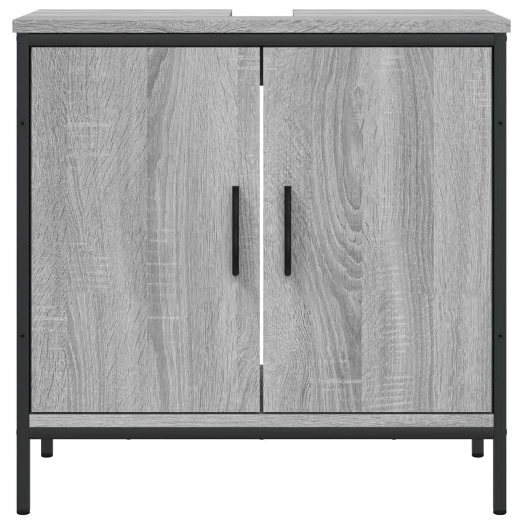 Wastafelkast 60x30x60 cm bewerkt hout grijs sonoma eikenkleurig Kaptafels | Creëer jouw Trendy Thuis | Gratis bezorgd & Retour | Trendy.nl