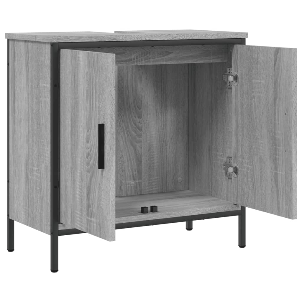 Wastafelkast 60x30x60 cm bewerkt hout grijs sonoma eikenkleurig Kaptafels | Creëer jouw Trendy Thuis | Gratis bezorgd & Retour | Trendy.nl