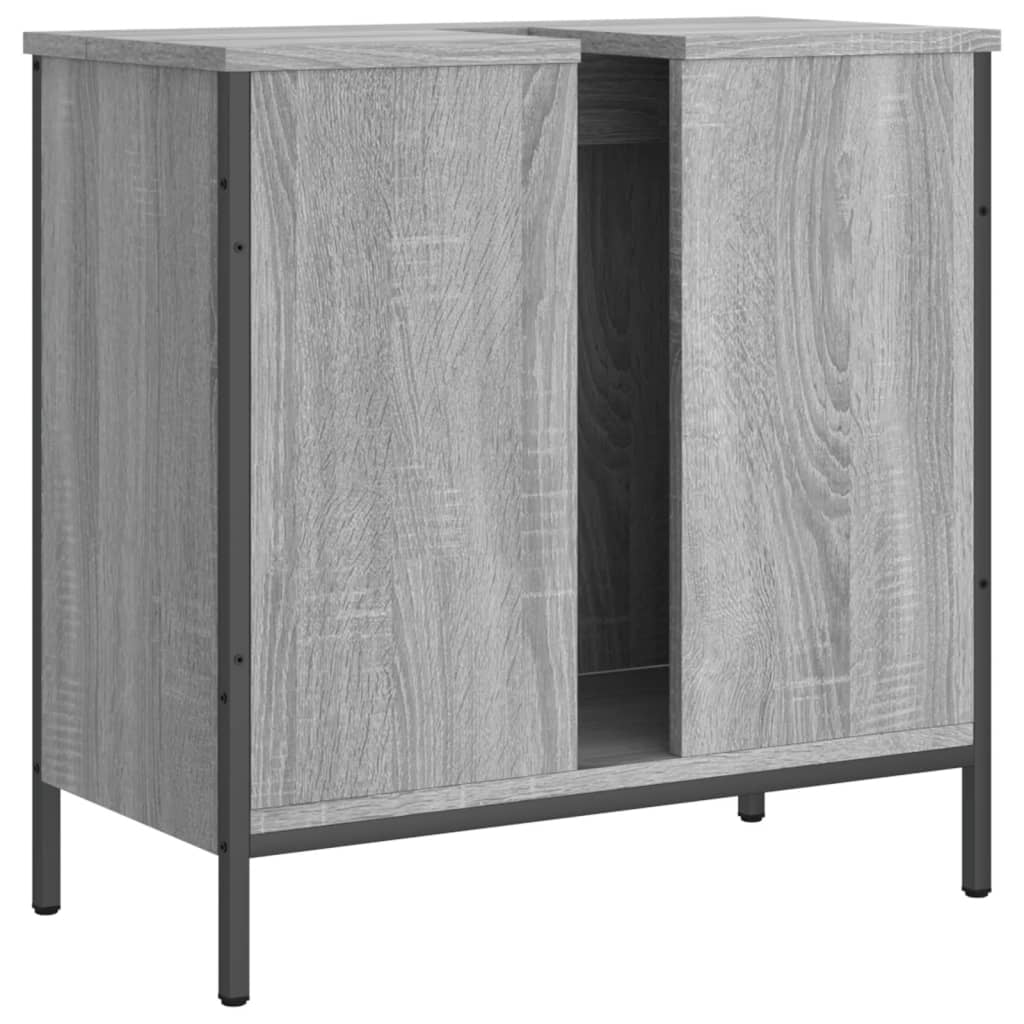 Wastafelkast 60x30x60 cm bewerkt hout grijs sonoma eikenkleurig Kaptafels | Creëer jouw Trendy Thuis | Gratis bezorgd & Retour | Trendy.nl