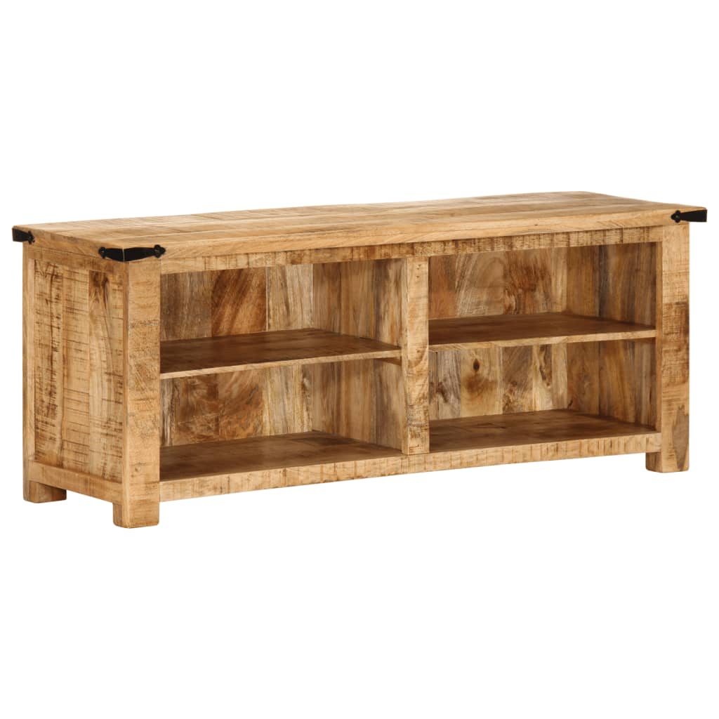 Tv-meubel 110x35x40 cm massief ruw mangohout Cd- & dvd-kasten | Creëer jouw Trendy Thuis | Gratis bezorgd & Retour | Trendy.nl