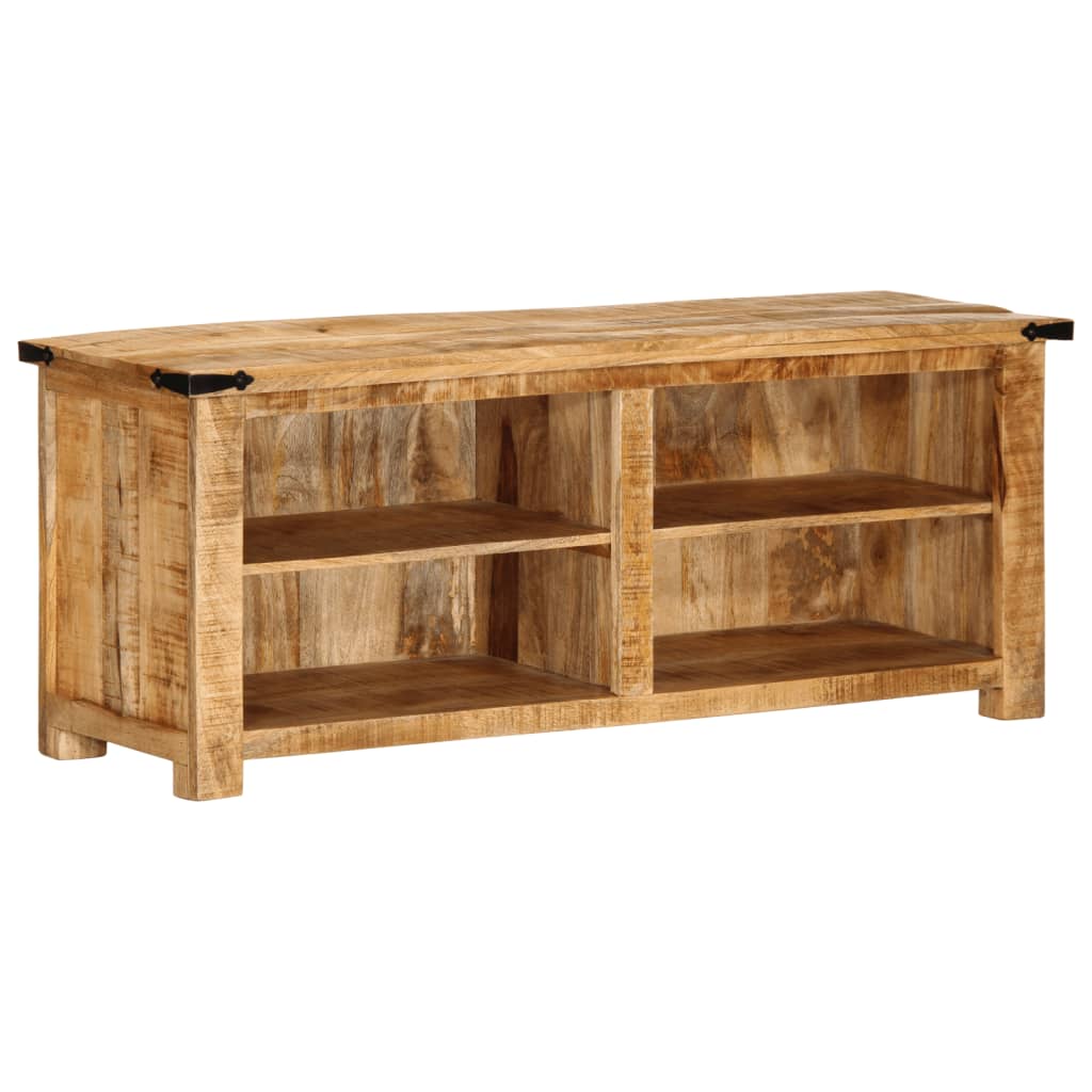 Tv-meubel 110x35x40 cm massief ruw mangohout Cd- & dvd-kasten | Creëer jouw Trendy Thuis | Gratis bezorgd & Retour | Trendy.nl