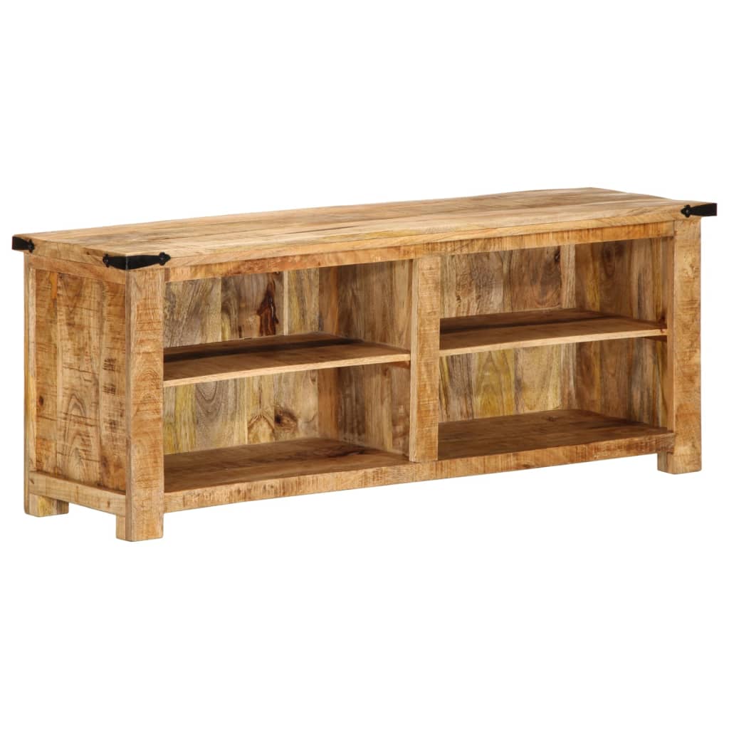 Tv-meubel 110x35x40 cm massief ruw mangohout Cd- & dvd-kasten | Creëer jouw Trendy Thuis | Gratis bezorgd & Retour | Trendy.nl