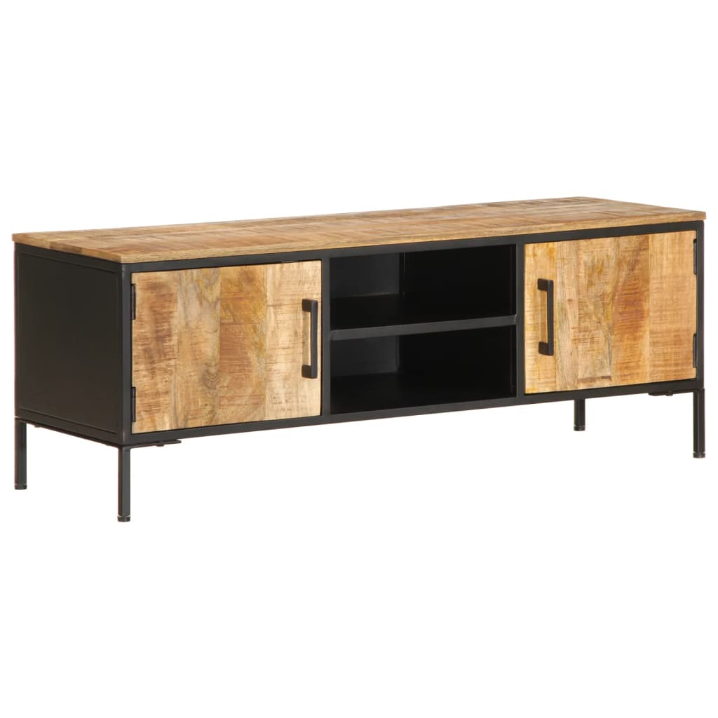 Tv-meubel 110x35x40 cm massief ruw mangohout Cd- & dvd-kasten | Creëer jouw Trendy Thuis | Gratis bezorgd & Retour | Trendy.nl