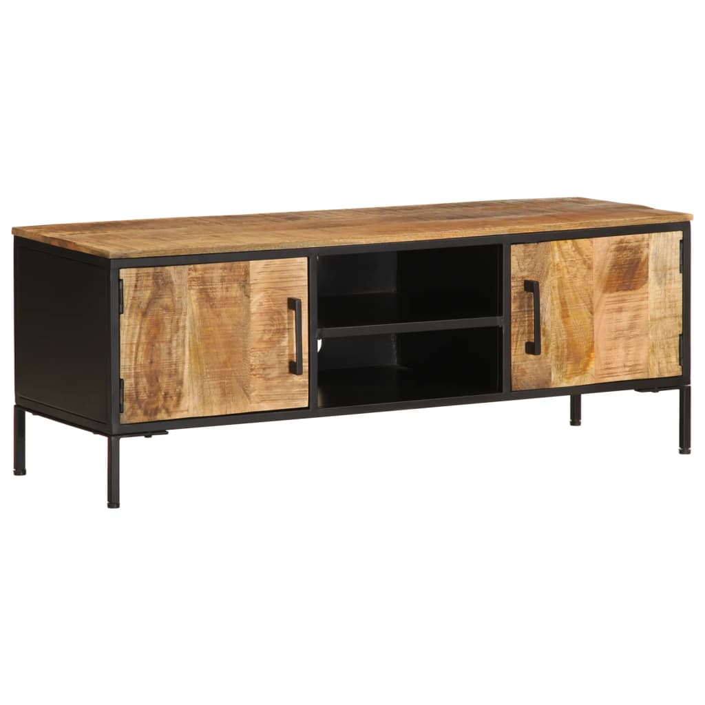 Tv-meubel 110x35x40 cm massief ruw mangohout Cd- & dvd-kasten | Creëer jouw Trendy Thuis | Gratis bezorgd & Retour | Trendy.nl