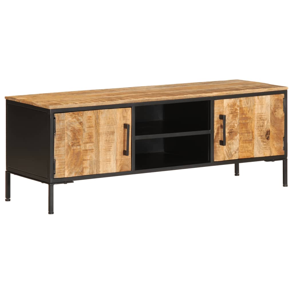 Tv-meubel 110x35x40 cm massief ruw mangohout Cd- & dvd-kasten | Creëer jouw Trendy Thuis | Gratis bezorgd & Retour | Trendy.nl