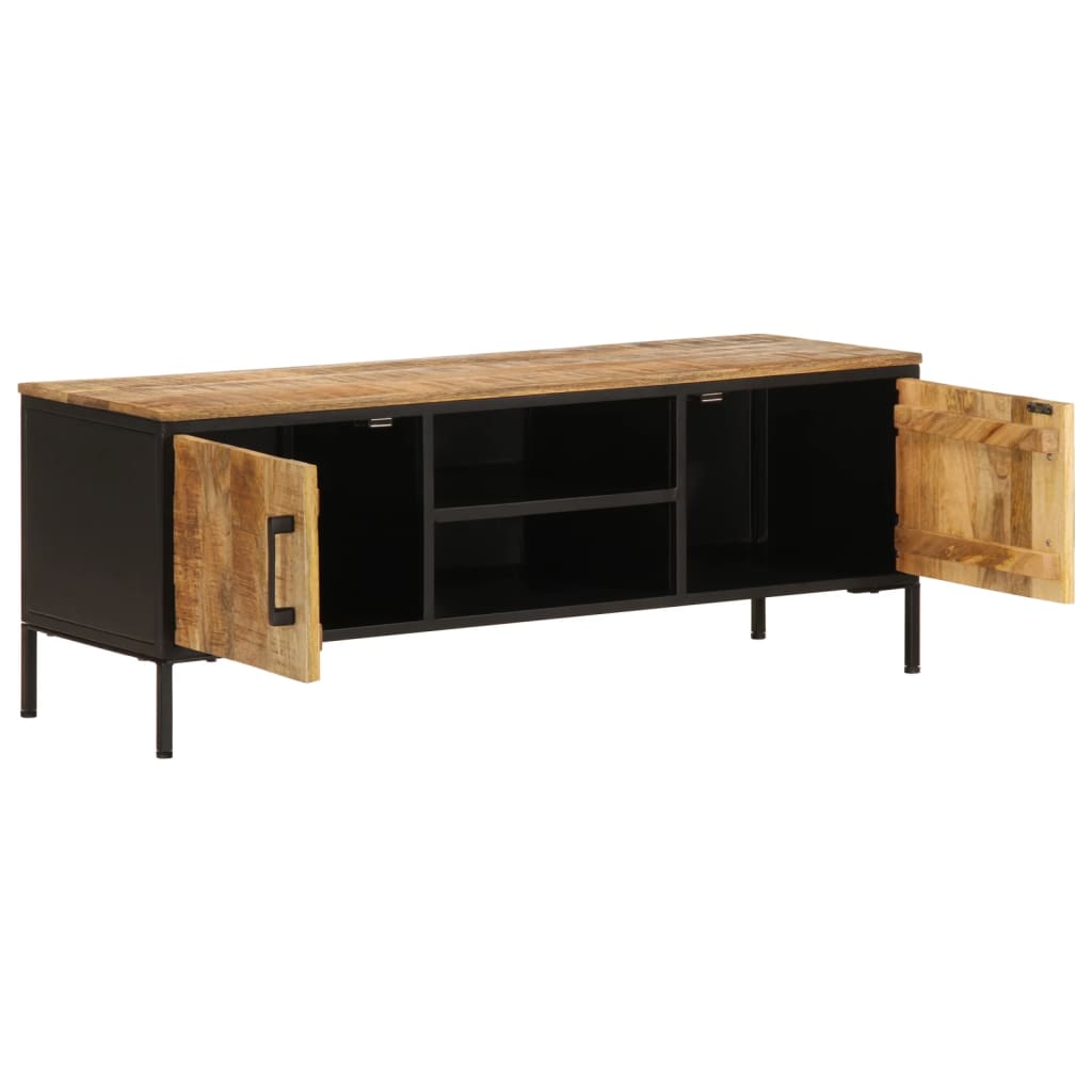 Tv-meubel 110x35x40 cm massief ruw mangohout Cd- & dvd-kasten | Creëer jouw Trendy Thuis | Gratis bezorgd & Retour | Trendy.nl