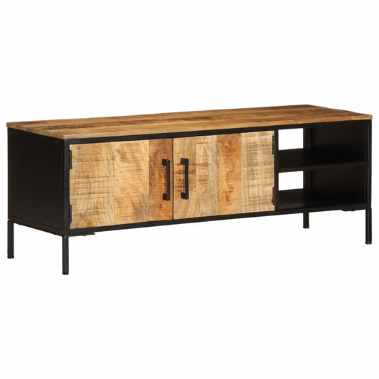 Tv-meubel 110x35x40 cm massief ruw mangohout Cd- & dvd-kasten | Creëer jouw Trendy Thuis | Gratis bezorgd & Retour | Trendy.nl