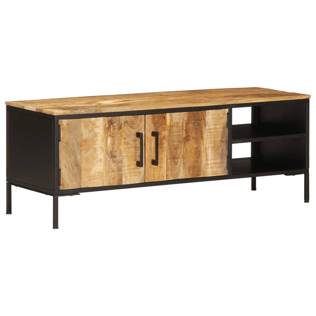 Tv-meubel 110x35x40 cm massief ruw mangohout Cd- & dvd-kasten | Creëer jouw Trendy Thuis | Gratis bezorgd & Retour | Trendy.nl