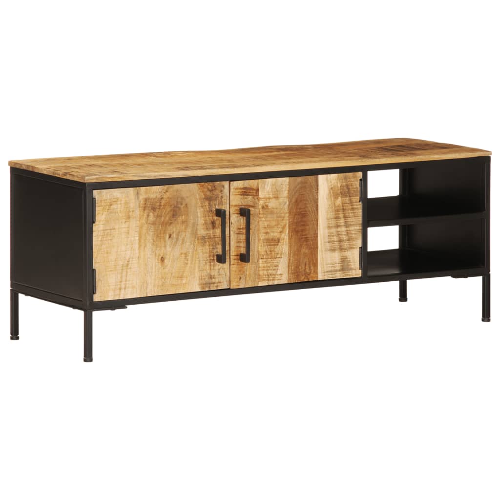 Tv-meubel 110x35x40 cm massief ruw mangohout Cd- & dvd-kasten | Creëer jouw Trendy Thuis | Gratis bezorgd & Retour | Trendy.nl