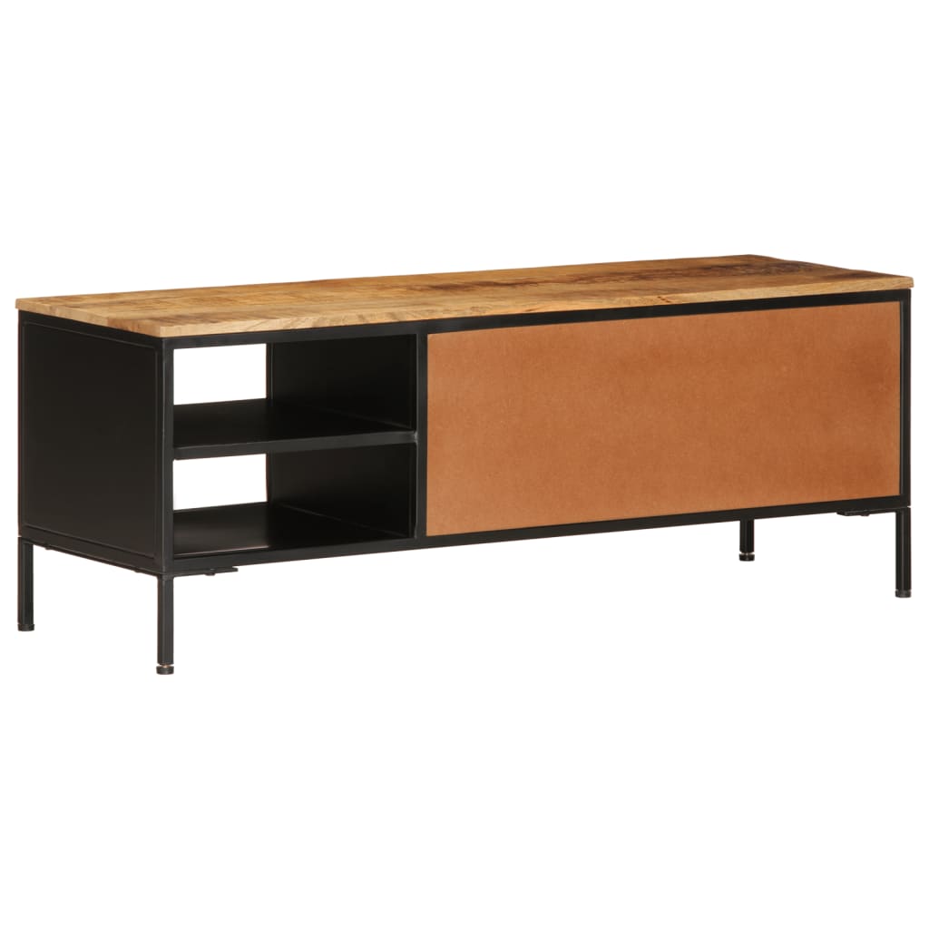 Tv-meubel 110x35x40 cm massief ruw mangohout Cd- & dvd-kasten | Creëer jouw Trendy Thuis | Gratis bezorgd & Retour | Trendy.nl