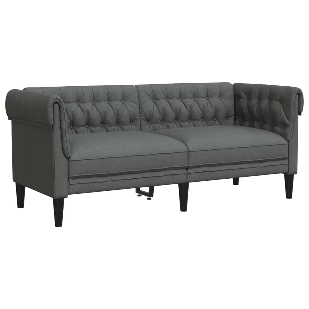 Tweezitsbank Chesterfield-stijl stof donkergrijs Banken | Creëer jouw Trendy Thuis | Gratis bezorgd & Retour | Trendy.nl