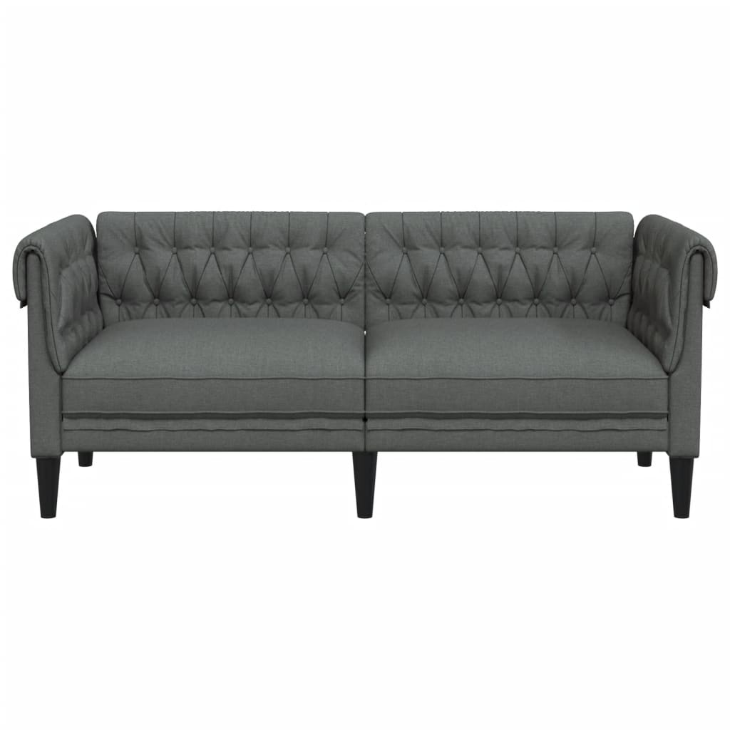 Tweezitsbank Chesterfield-stijl stof donkergrijs Banken | Creëer jouw Trendy Thuis | Gratis bezorgd & Retour | Trendy.nl