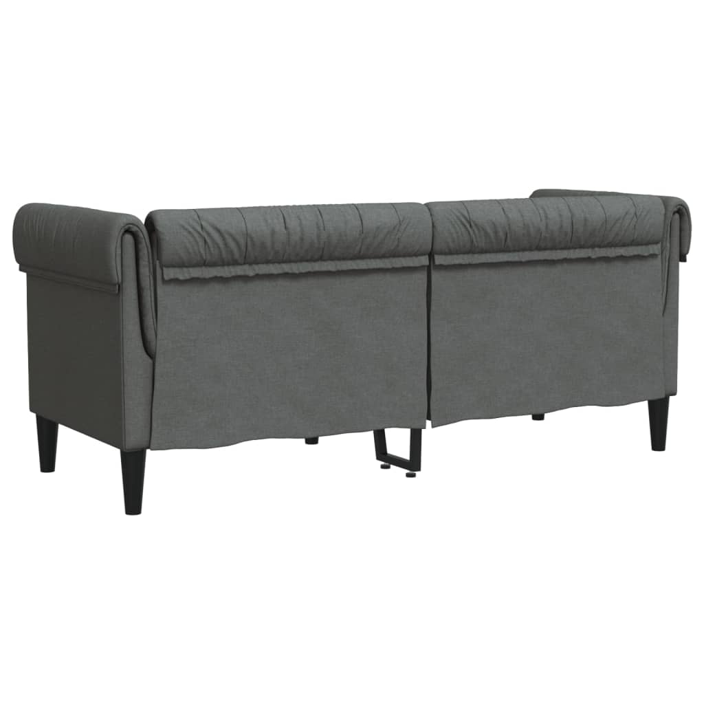 Tweezitsbank Chesterfield-stijl stof donkergrijs Banken | Creëer jouw Trendy Thuis | Gratis bezorgd & Retour | Trendy.nl