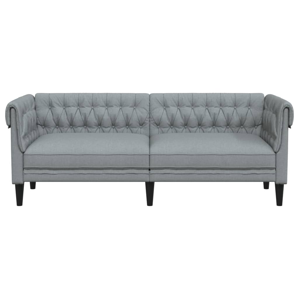 Driezitsbank Chesterfield-stijl stof lichtgrijs Banken | Creëer jouw Trendy Thuis | Gratis bezorgd & Retour | Trendy.nl