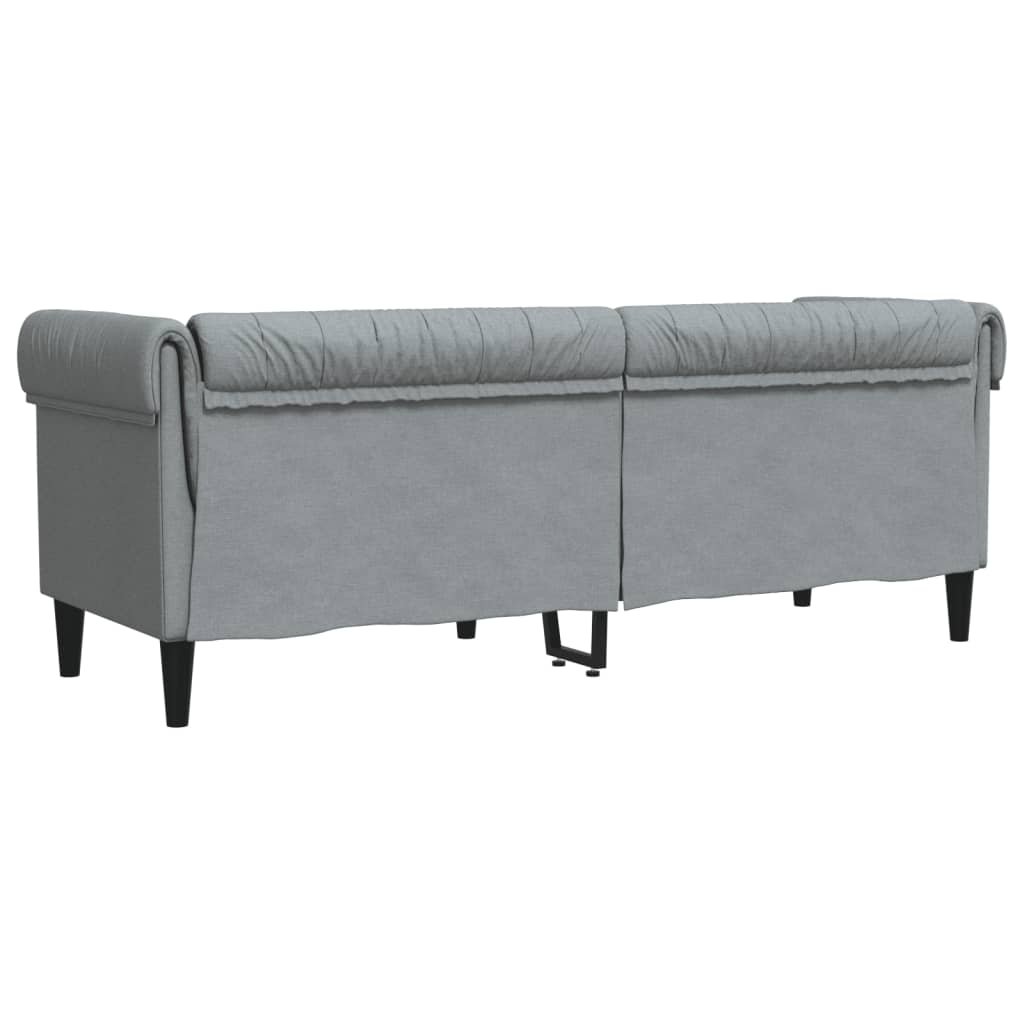 Driezitsbank Chesterfield-stijl stof lichtgrijs Banken | Creëer jouw Trendy Thuis | Gratis bezorgd & Retour | Trendy.nl