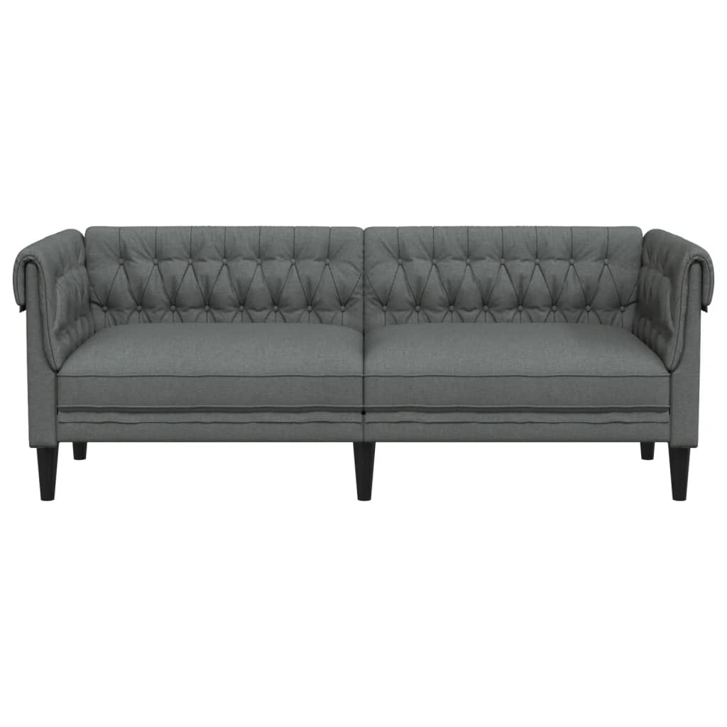 Driezitsbank Chesterfield-stijl stof donkergrijs Banken | Creëer jouw Trendy Thuis | Gratis bezorgd & Retour | Trendy.nl