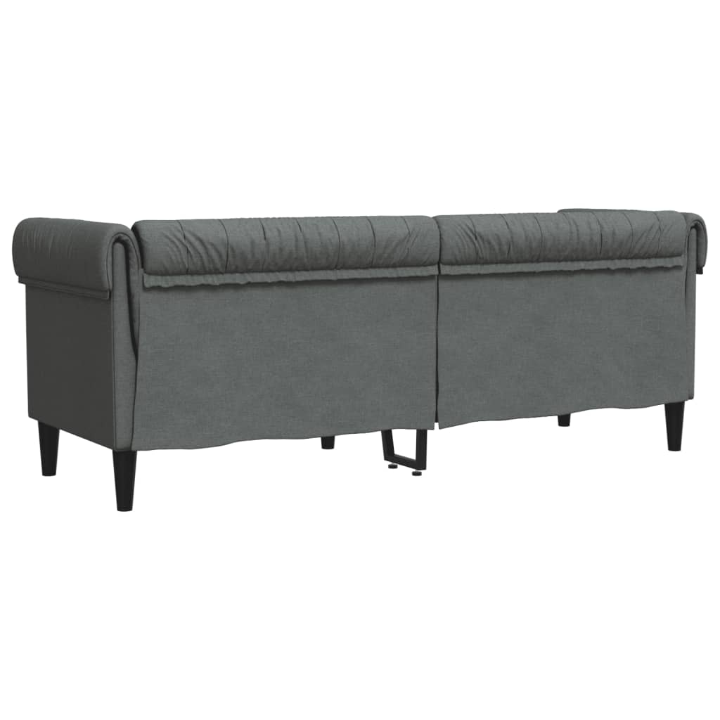 Driezitsbank Chesterfield-stijl stof donkergrijs Banken | Creëer jouw Trendy Thuis | Gratis bezorgd & Retour | Trendy.nl