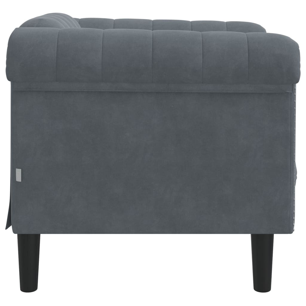 Fauteuil fluweel donkergrijs Banken | Creëer jouw Trendy Thuis | Gratis bezorgd & Retour | Trendy.nl