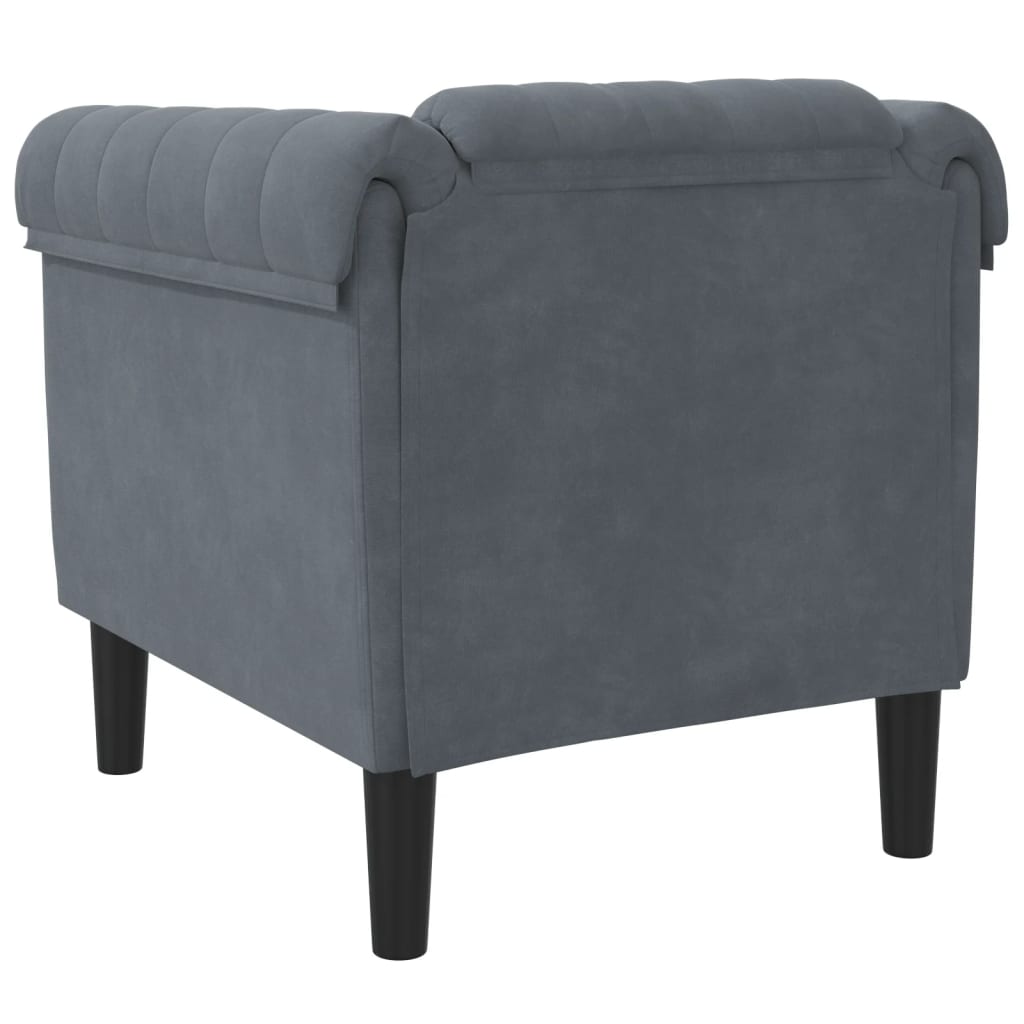 Fauteuil fluweel donkergrijs Banken | Creëer jouw Trendy Thuis | Gratis bezorgd & Retour | Trendy.nl