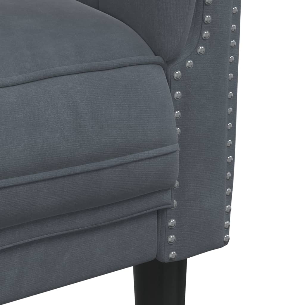 Fauteuil fluweel donkergrijs Banken | Creëer jouw Trendy Thuis | Gratis bezorgd & Retour | Trendy.nl