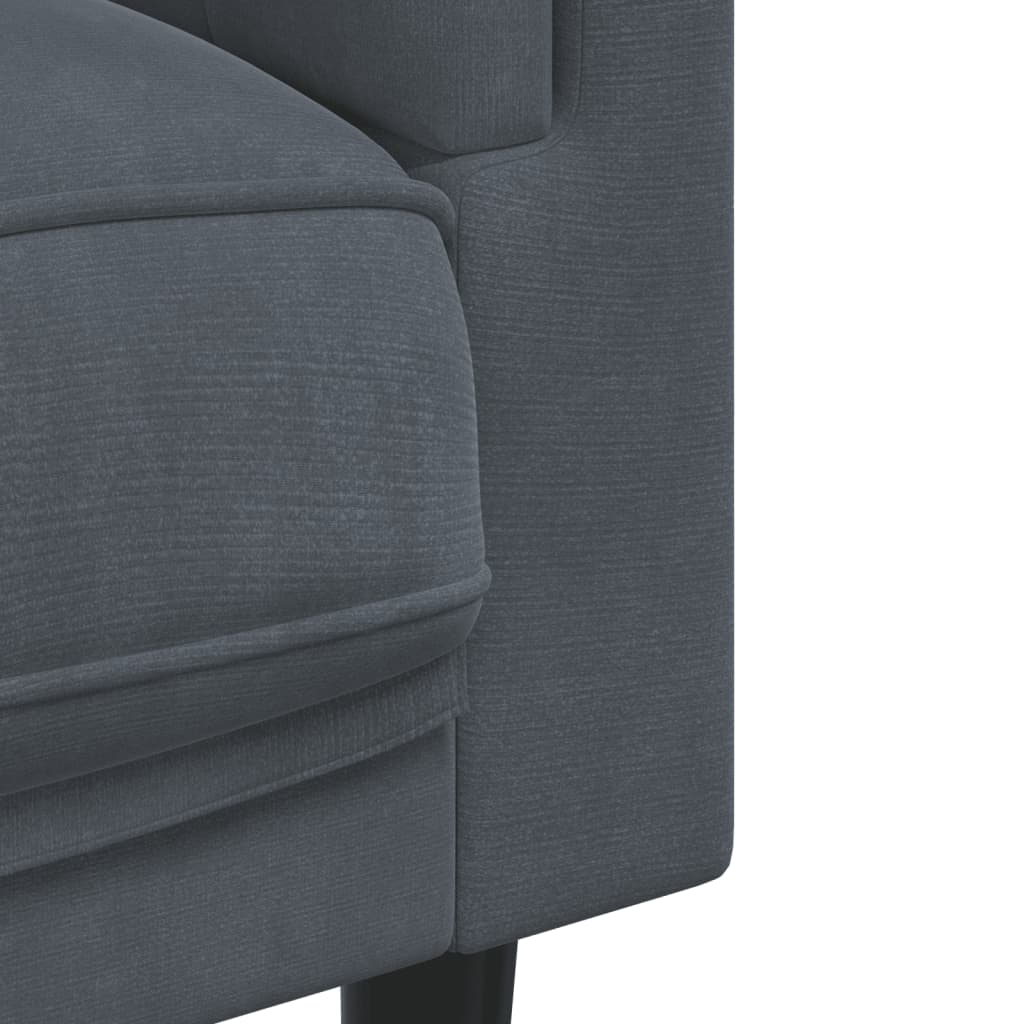 Fauteuil met kussens fluweel donkergrijs Banken | Creëer jouw Trendy Thuis | Gratis bezorgd & Retour | Trendy.nl