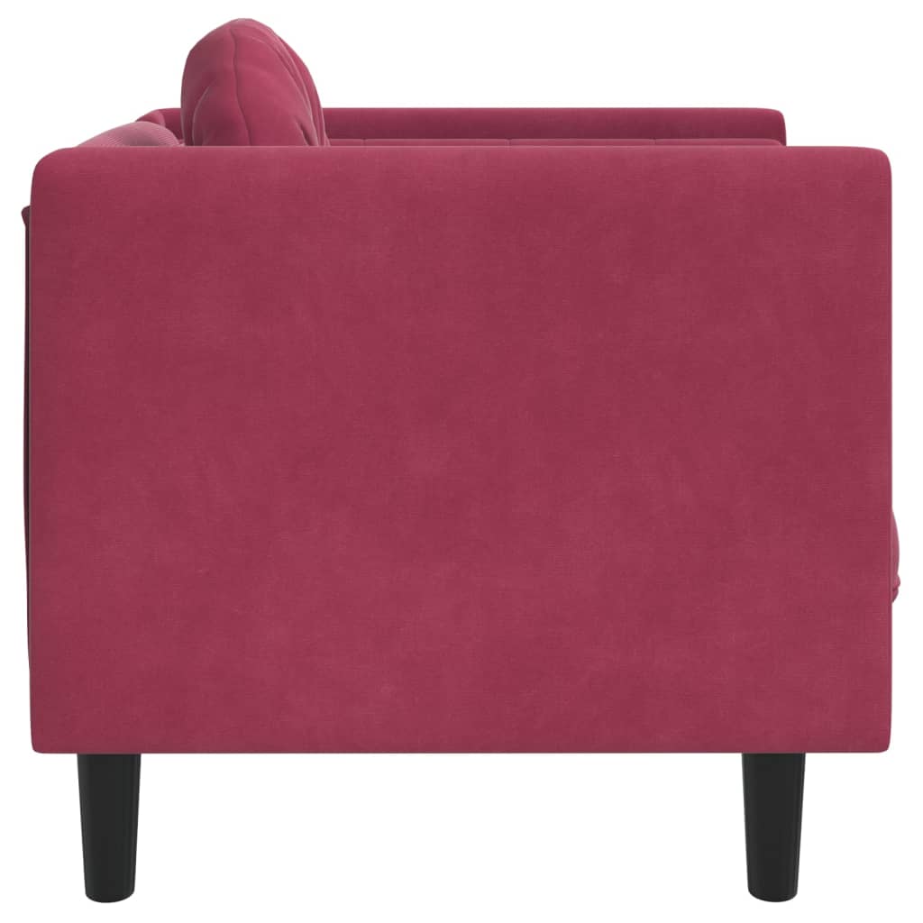 Fauteuil met kussen fluweel wijnrood Banken | Creëer jouw Trendy Thuis | Gratis bezorgd & Retour | Trendy.nl