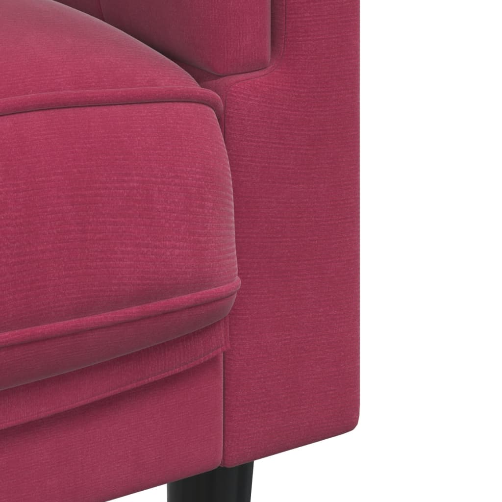 Fauteuil met kussen fluweel wijnrood Banken | Creëer jouw Trendy Thuis | Gratis bezorgd & Retour | Trendy.nl