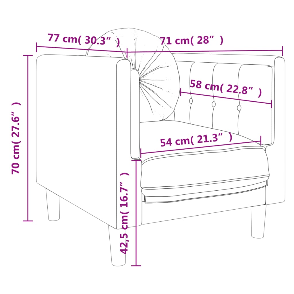 Fauteuil met kussen fluweel wijnrood Banken | Creëer jouw Trendy Thuis | Gratis bezorgd & Retour | Trendy.nl