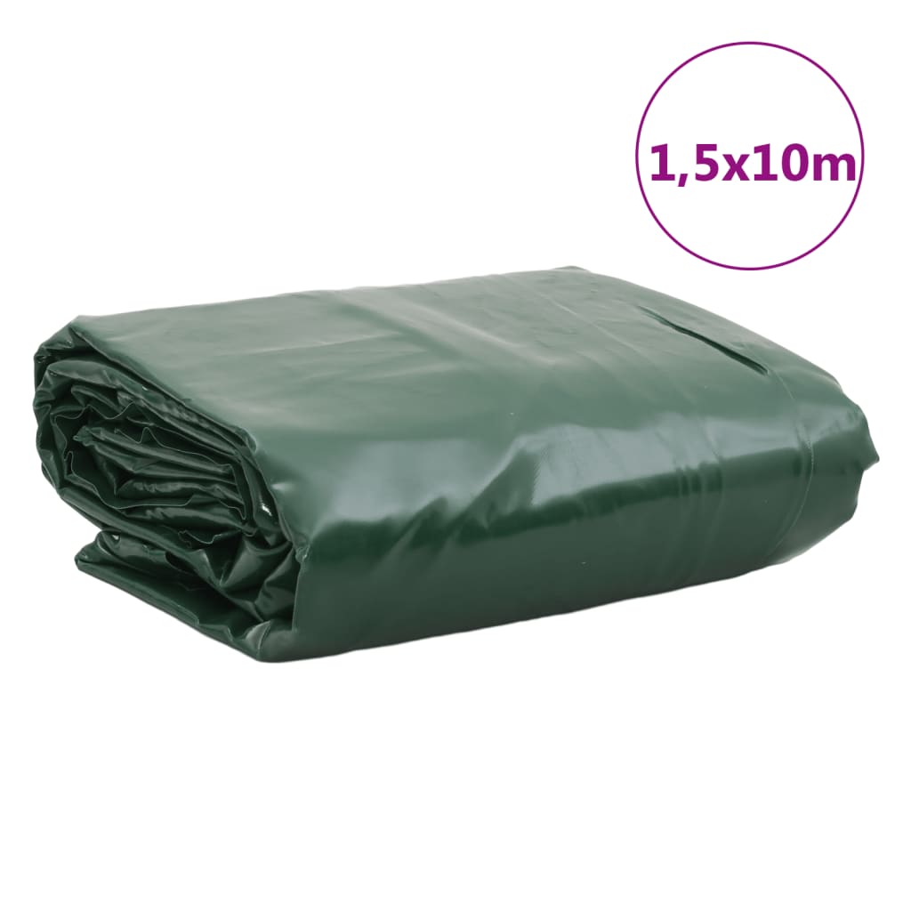 Dekzeil 650 g/m² 1,5x10 m groen