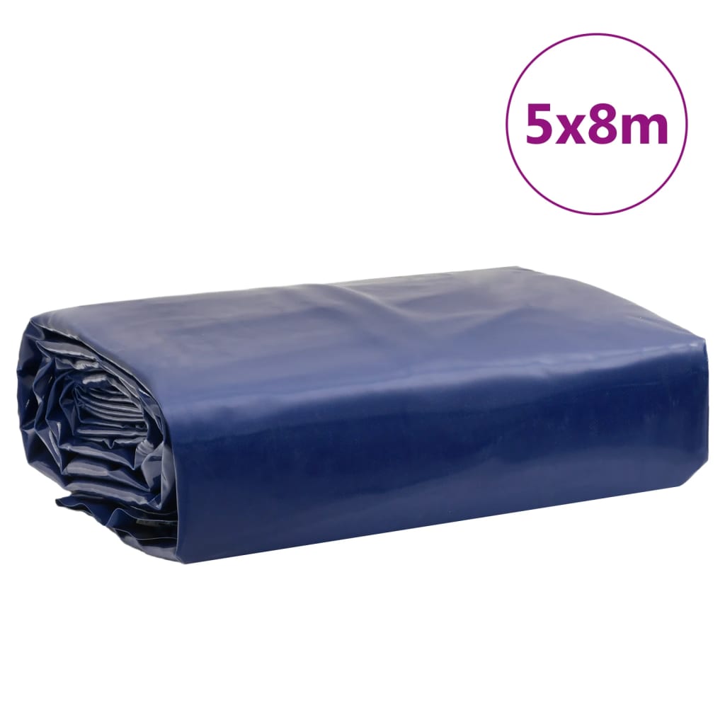 Dekzeil 650 g/m² 5x8 m blauw