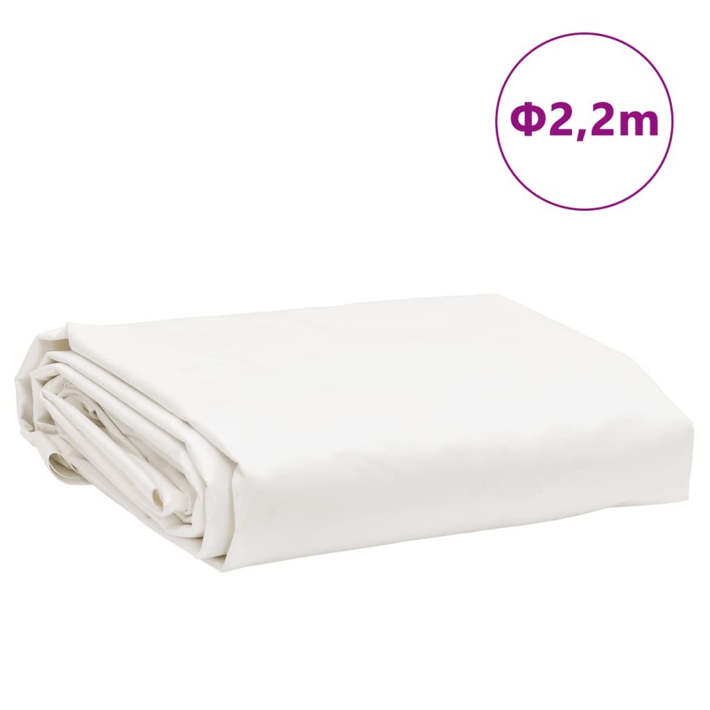 Dekzeil 650 g/m² Ø 2,2 m wit Afdekdoeken | Creëer jouw Trendy Thuis | Gratis bezorgd & Retour | Trendy.nl