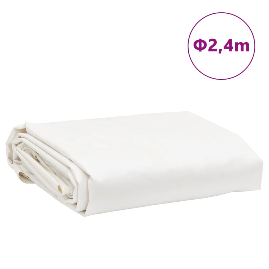 Dekzeil 650 g/m² Ø 2,4 m wit Afdekdoeken | Creëer jouw Trendy Thuis | Gratis bezorgd & Retour | Trendy.nl