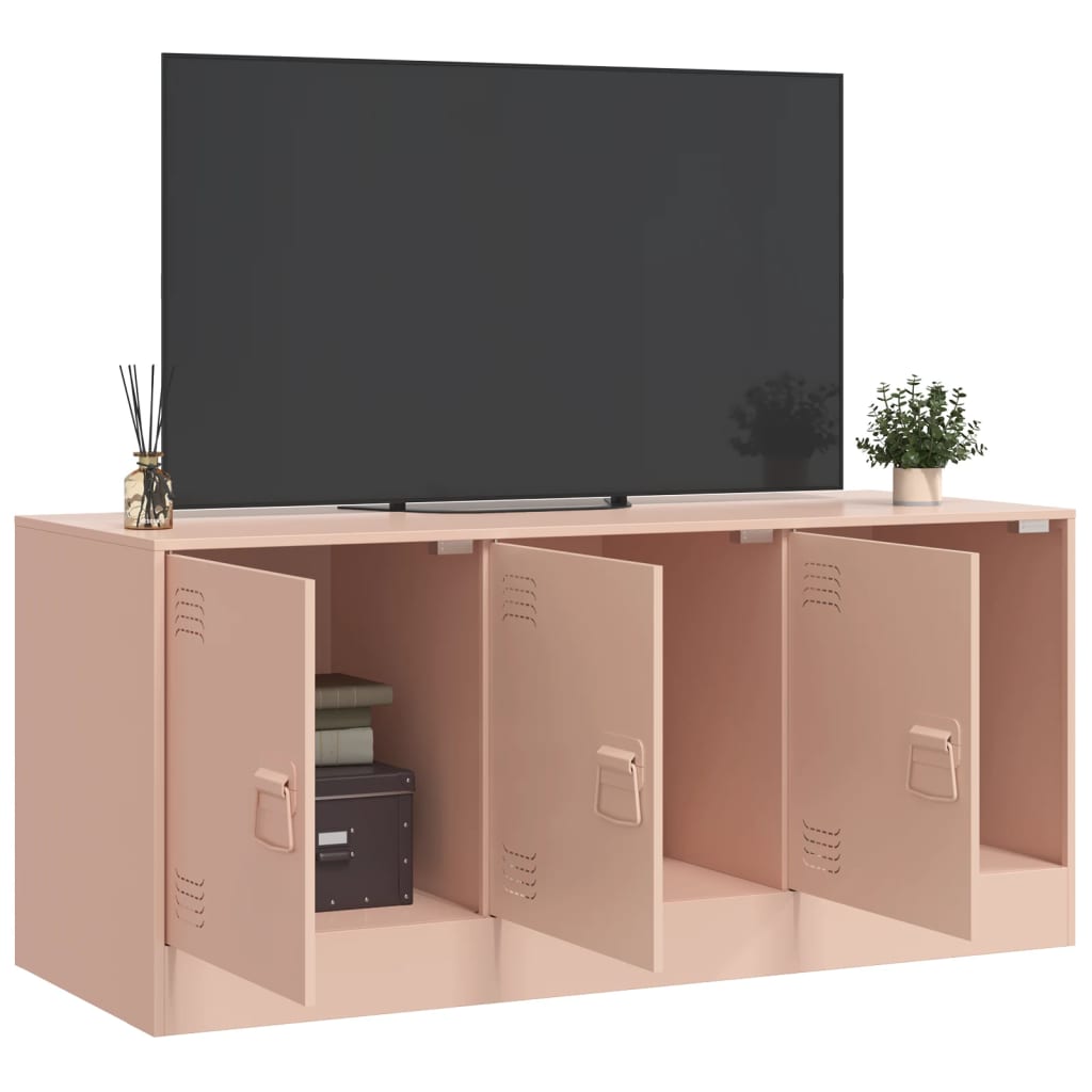 Tv-meubel 99x39x44 cm staal roze Tv-meubels | Creëer jouw Trendy Thuis | Gratis bezorgd & Retour | Trendy.nl