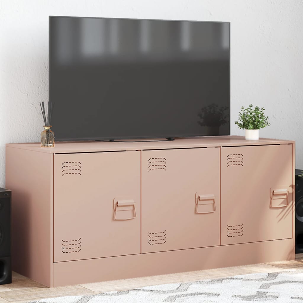 Tv-meubel 99x39x44 cm staal roze Tv-meubels | Creëer jouw Trendy Thuis | Gratis bezorgd & Retour | Trendy.nl