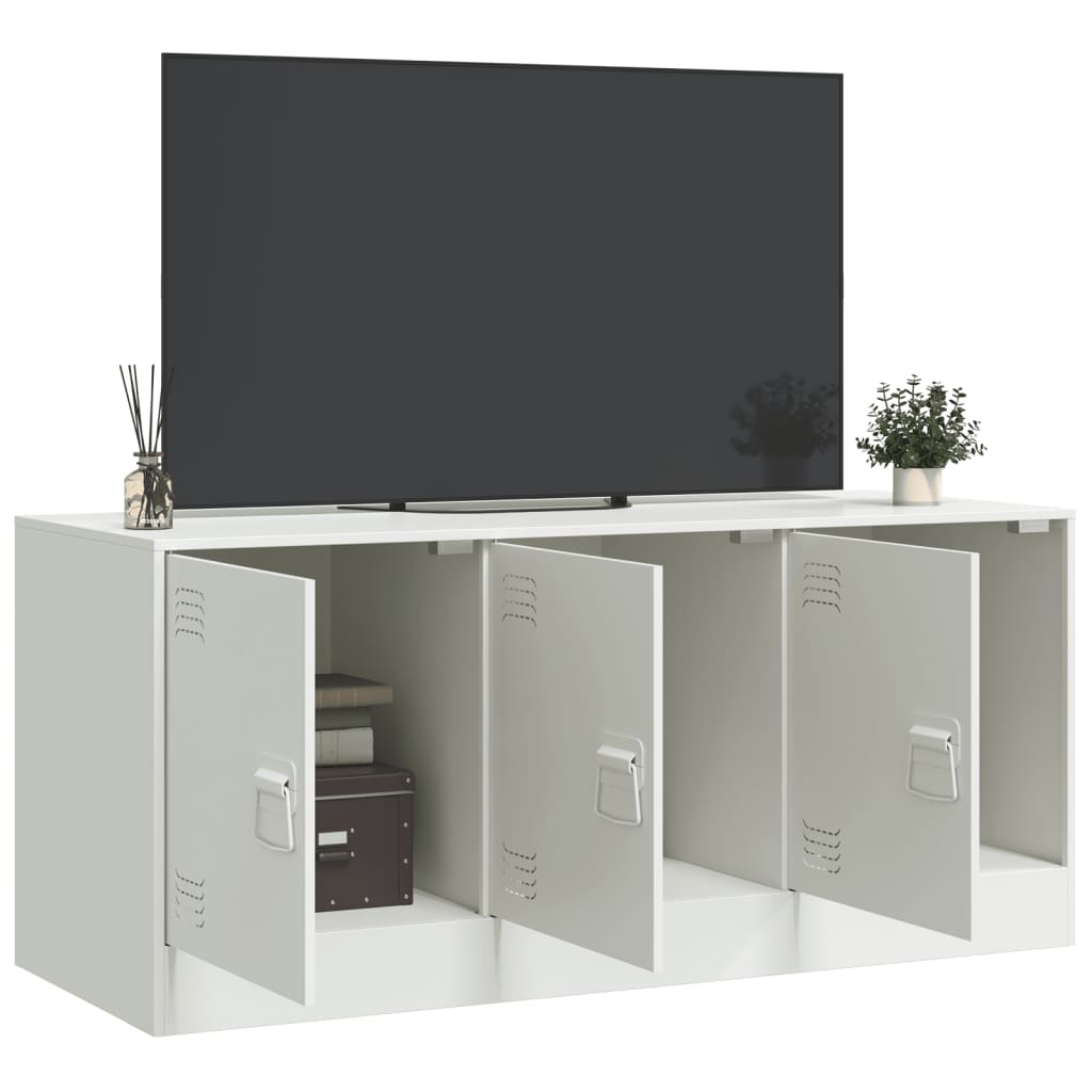 Tv-meubel 99x39x44 cm staal wit Tv-meubels | Creëer jouw Trendy Thuis | Gratis bezorgd & Retour | Trendy.nl