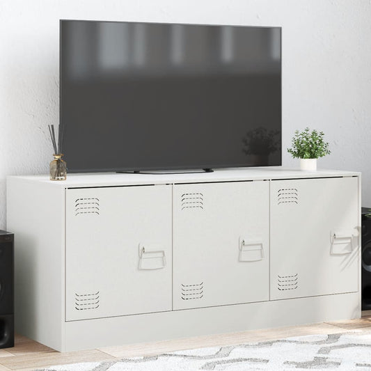 Tv-meubel 99x39x44 cm staal wit Tv-meubels | Creëer jouw Trendy Thuis | Gratis bezorgd & Retour | Trendy.nl