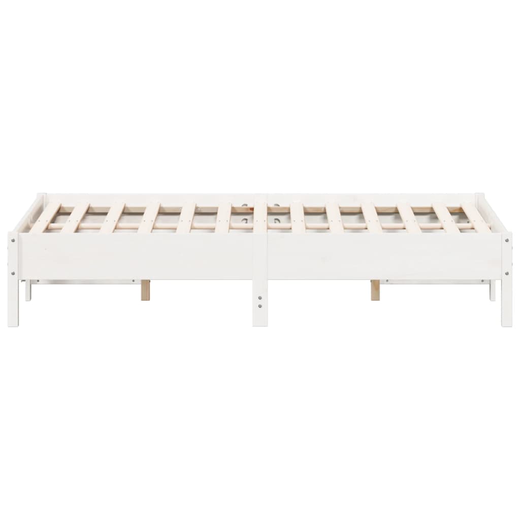 Bedframe zonder matras massief grenenhout wit 140x190 cm Bedden & bedframes | Creëer jouw Trendy Thuis | Gratis bezorgd & Retour | Trendy.nl