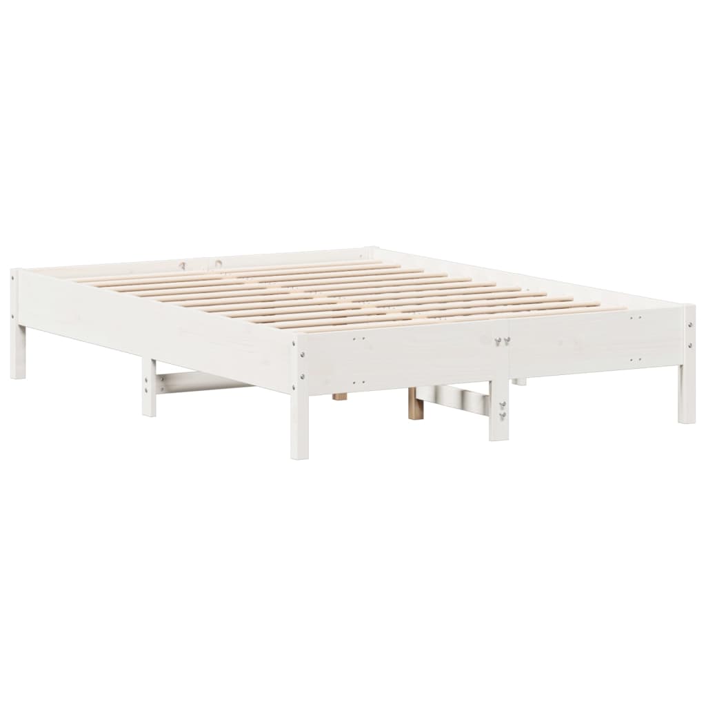 Bedframe zonder matras massief grenenhout wit 140x190 cm Bedden & bedframes | Creëer jouw Trendy Thuis | Gratis bezorgd & Retour | Trendy.nl