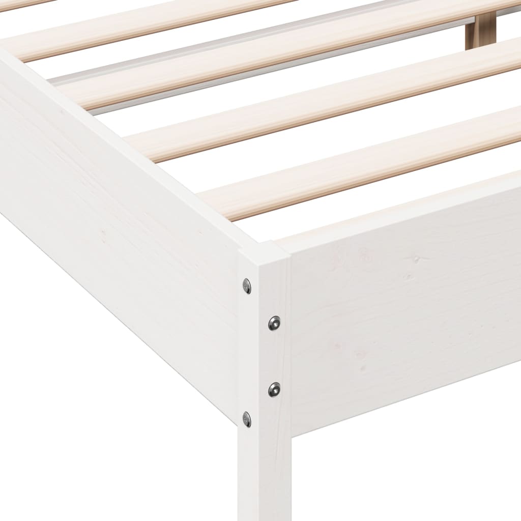 Bedframe zonder matras massief grenenhout wit 140x190 cm Bedden & bedframes | Creëer jouw Trendy Thuis | Gratis bezorgd & Retour | Trendy.nl