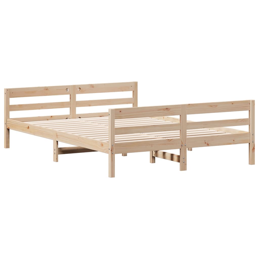 Bedframe zonder matras massief grenenhout 140x200 cm Bedden & bedframes | Creëer jouw Trendy Thuis | Gratis bezorgd & Retour | Trendy.nl