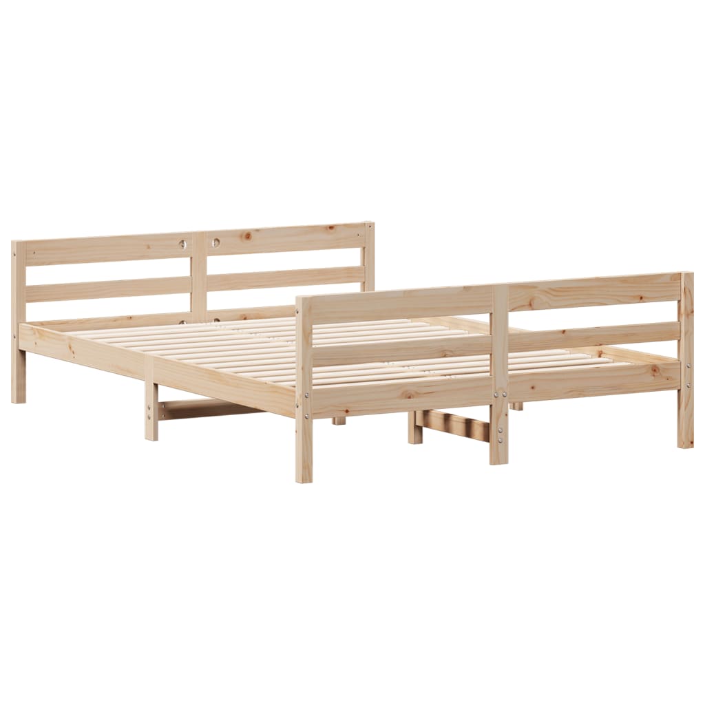 Bedframe zonder matras massief grenenhout 140x200 cm Bedden & bedframes | Creëer jouw Trendy Thuis | Gratis bezorgd & Retour | Trendy.nl