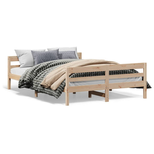 Bedframe zonder matras massief grenenhout 140x200 cm Bedden & bedframes | Creëer jouw Trendy Thuis | Gratis bezorgd & Retour | Trendy.nl