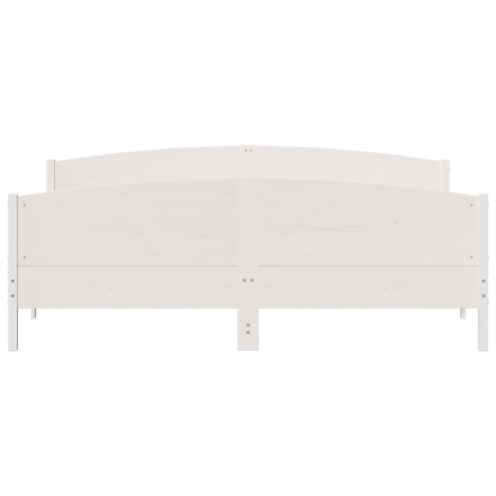 Bedframe zonder matras massief grenenhout wit 180x200 cm Bedden & bedframes | Creëer jouw Trendy Thuis | Gratis bezorgd & Retour | Trendy.nl