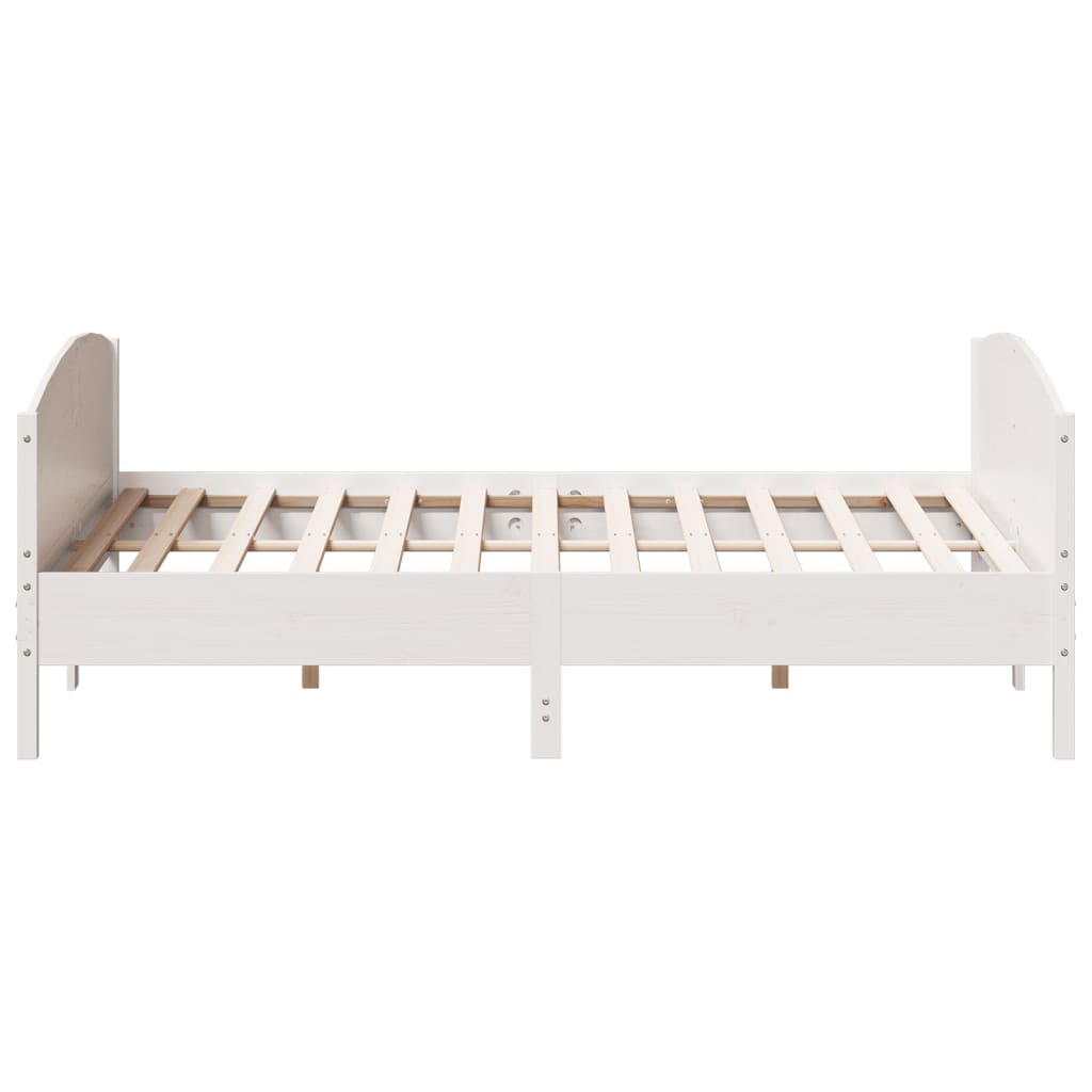 Bedframe zonder matras massief grenenhout wit 180x200 cm Bedden & bedframes | Creëer jouw Trendy Thuis | Gratis bezorgd & Retour | Trendy.nl